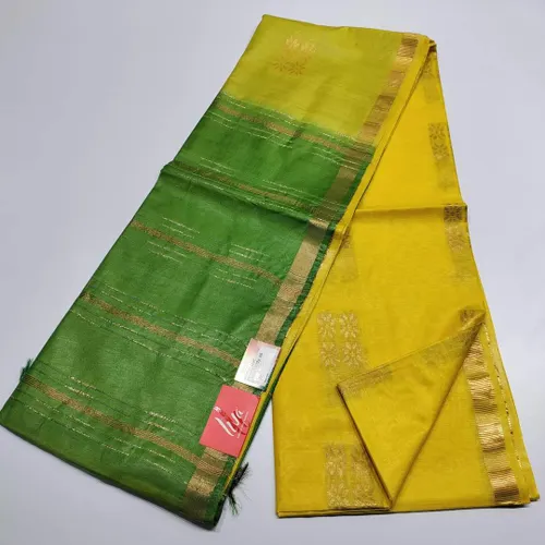 Ethereal Kota Silk Saree with Woven Floral Motifs